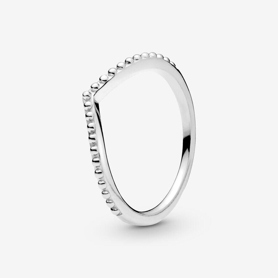 Pandora Beaded Wishbone Stapelbar Silber | DEZHCL-807