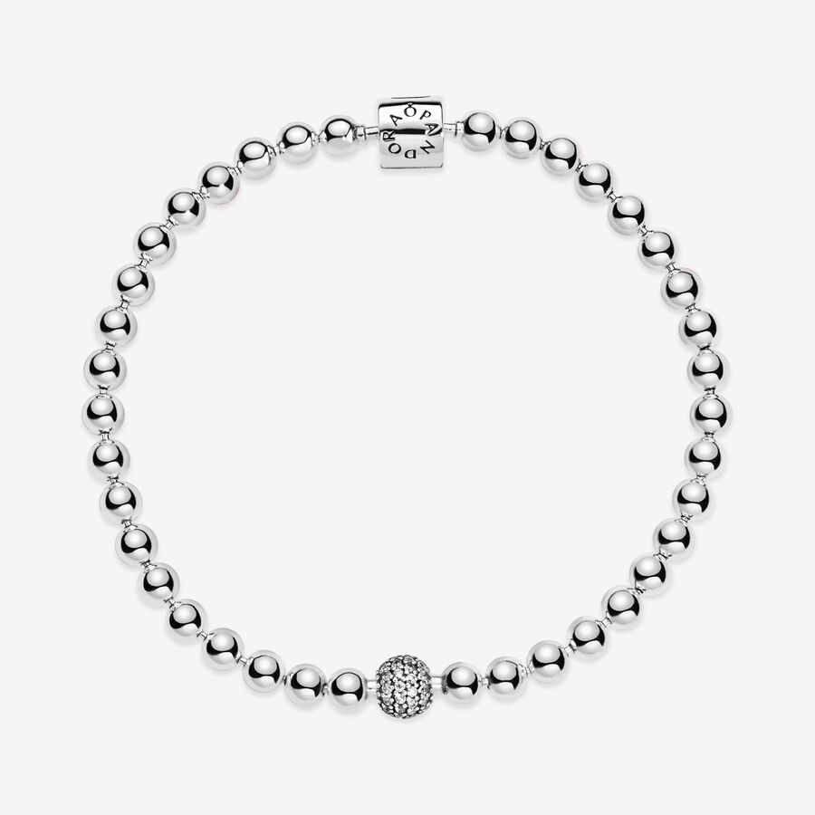 Pandora Beads & Pave Kette Silber | PHVDGR-051