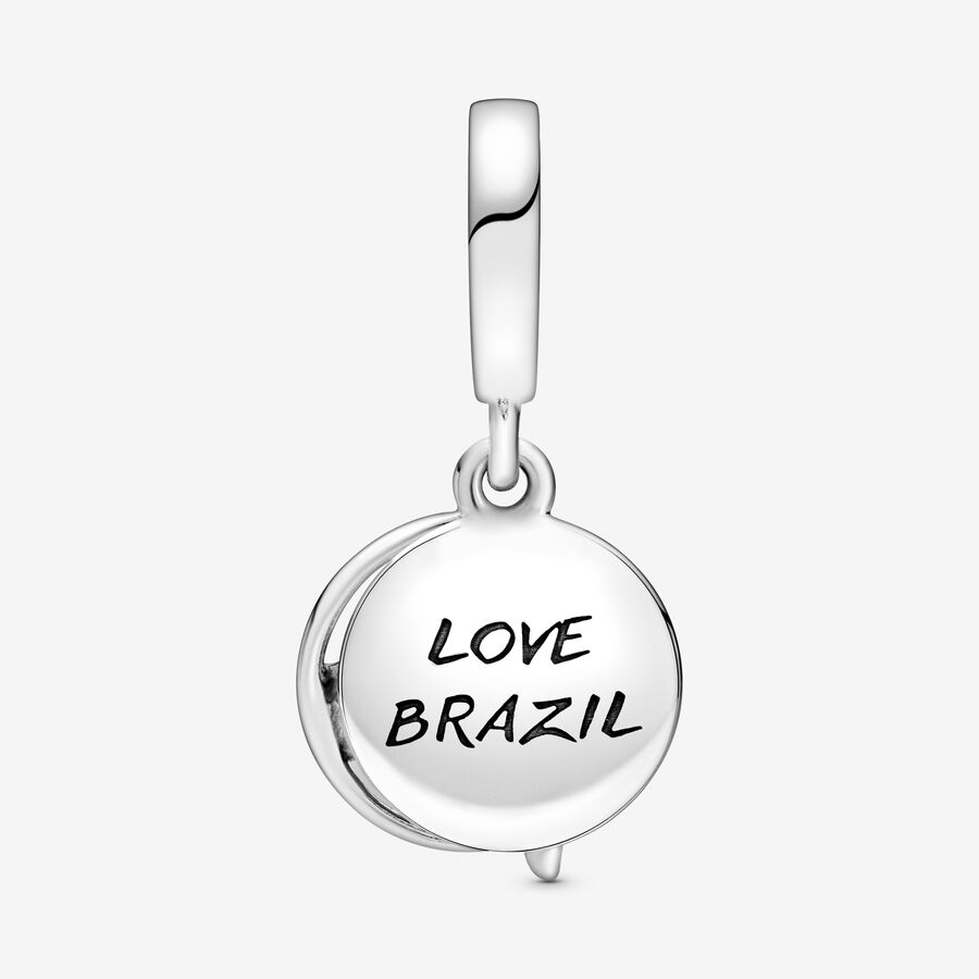 Pandora Brazil Beach & Parrot Baumeln Silber | ECKLRO-032