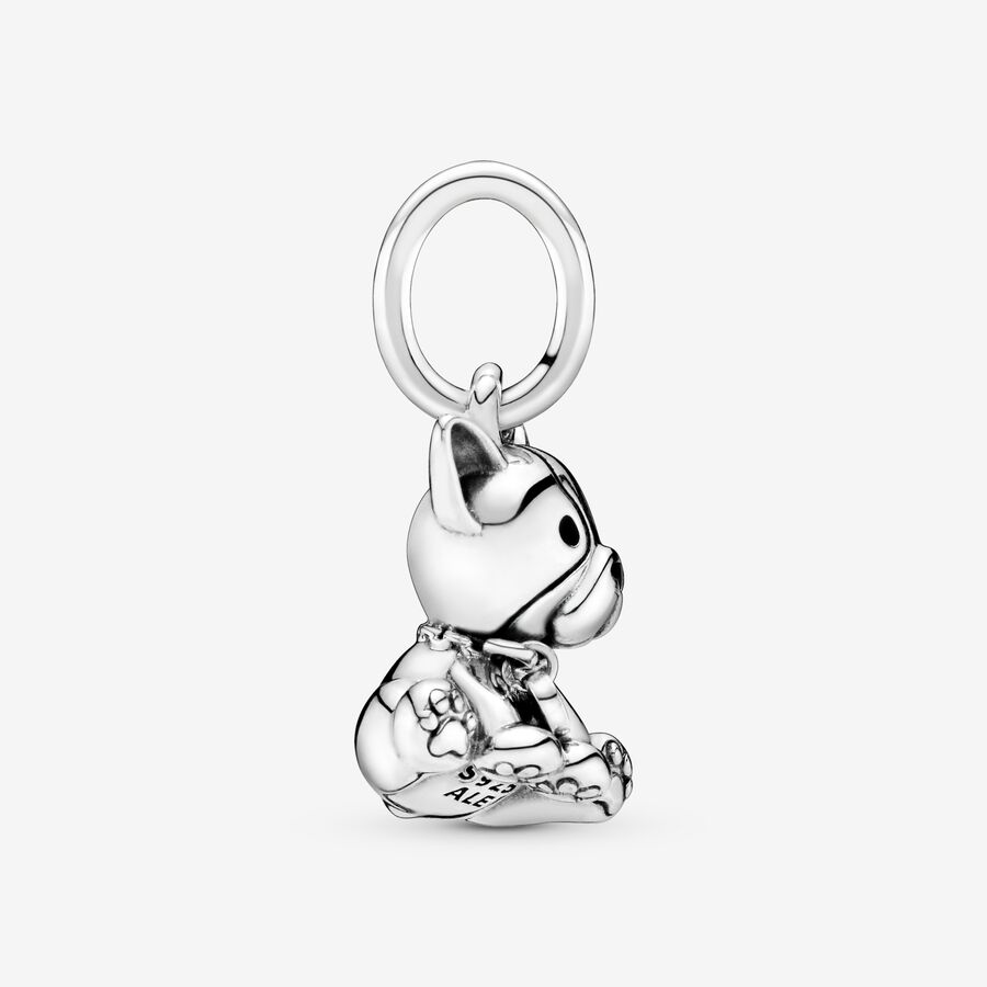 Pandora Bulldog Puppy Baumeln Silber | MICRGL-840