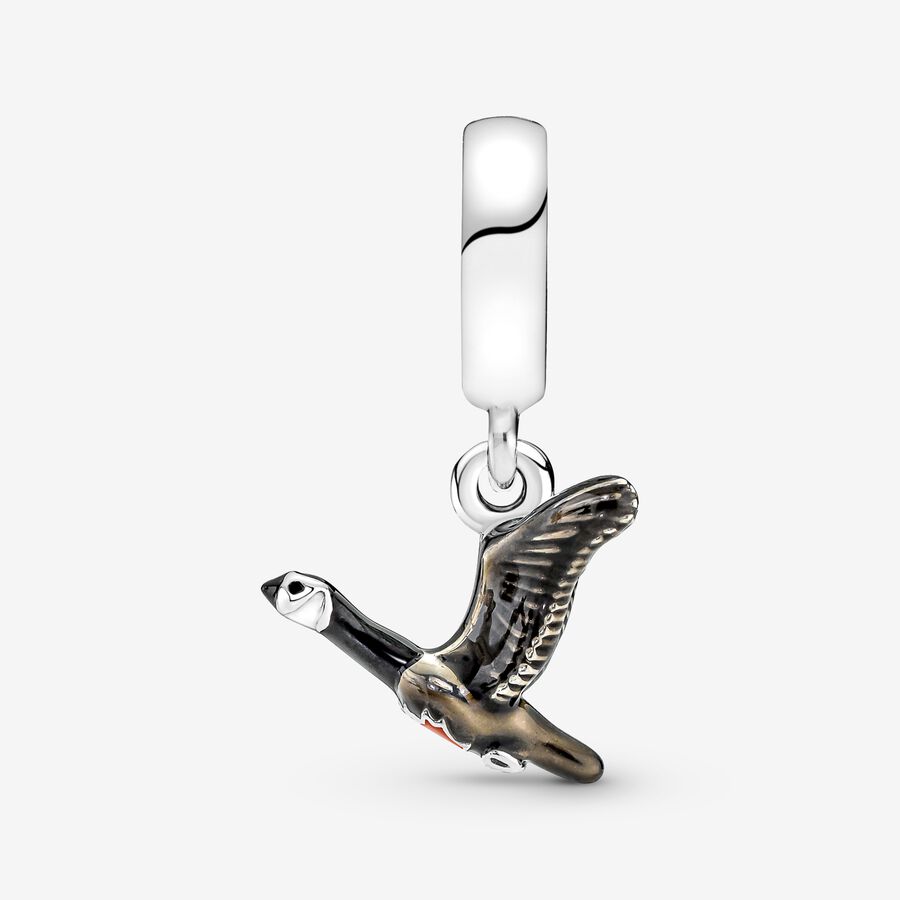 Pandora Canadian Goose & Maple Leaf Baumeln Silber | LBCMDA-328