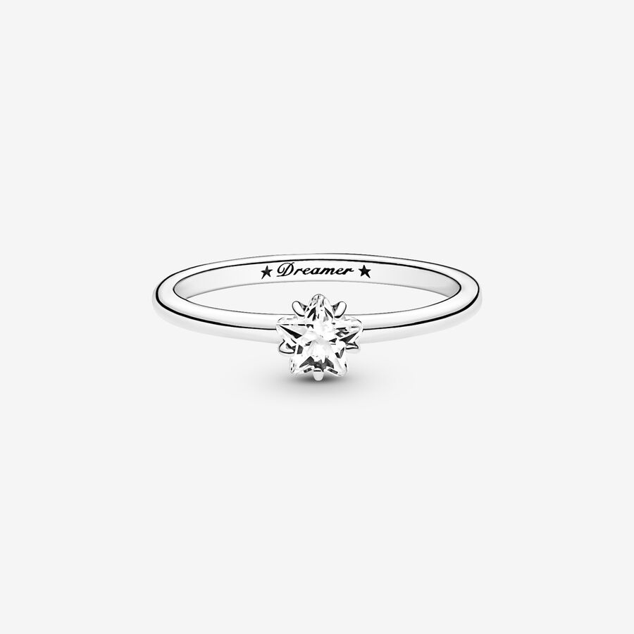 Pandora Celestial Sparkling Star Solitär Silber | HSQIWY-409