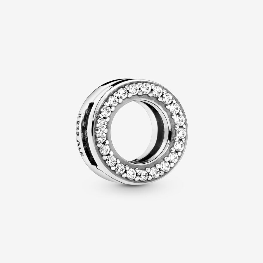 Pandora Circle of Pave Clip Klammern Silber | TOFESK-894