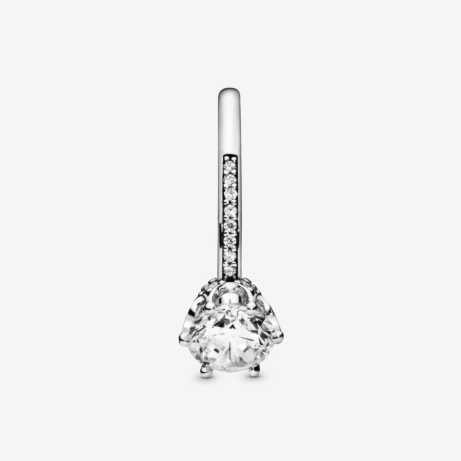 Pandora Clear Sparkling Crown Solitär Silber | HWVMUC-085