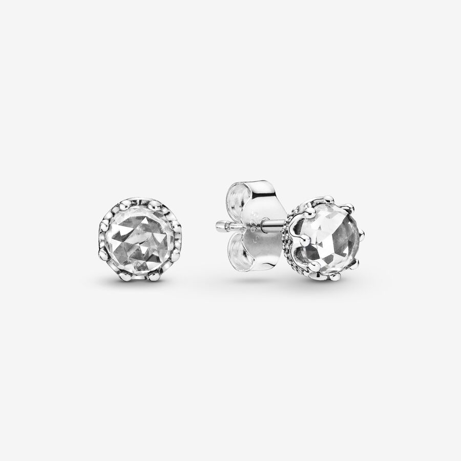 Pandora Clear Sparkling Crown Zucht Silber | OKNGFL-896