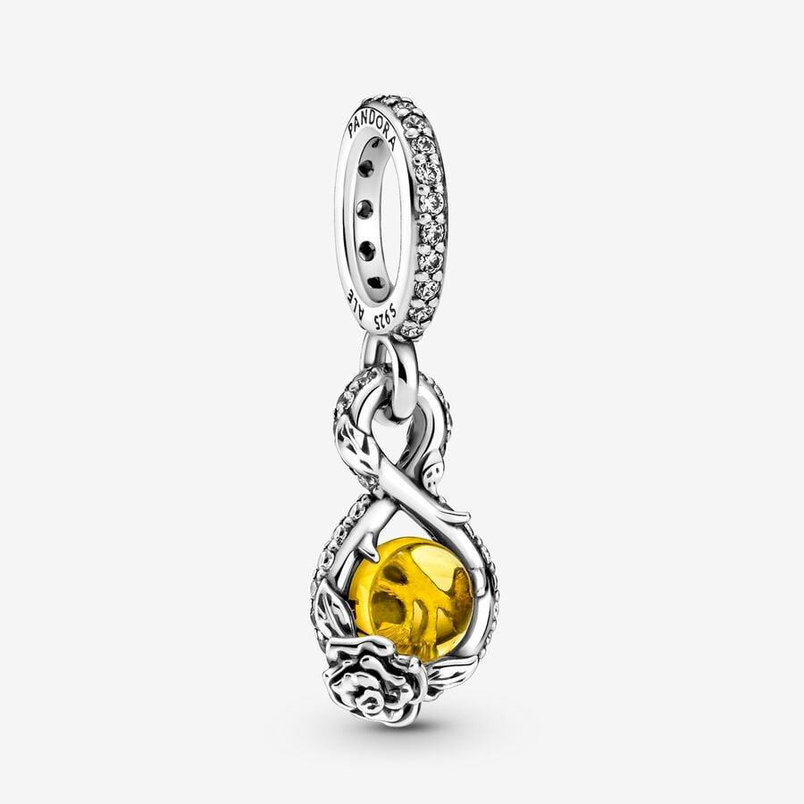 Pandora Disney Belle Infinity & Flower Anhänger Silber | AFDWUR-724