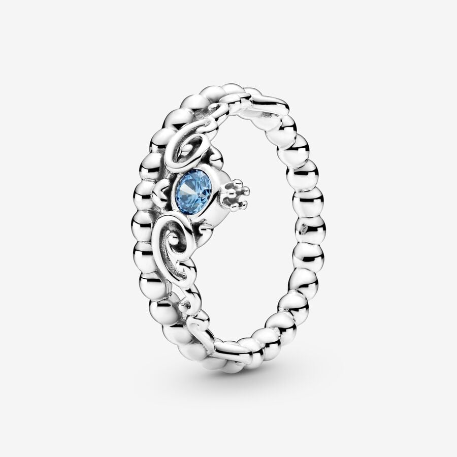 Pandora Disney Cinderella Blue Tiara Herz Silber | QWEIHV-309