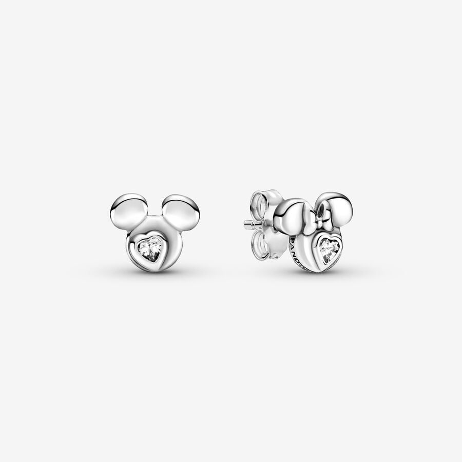 Pandora Disney Mickey Mouse & Minnie Mouse Silhouette Zucht Silber | LEKFQU-347