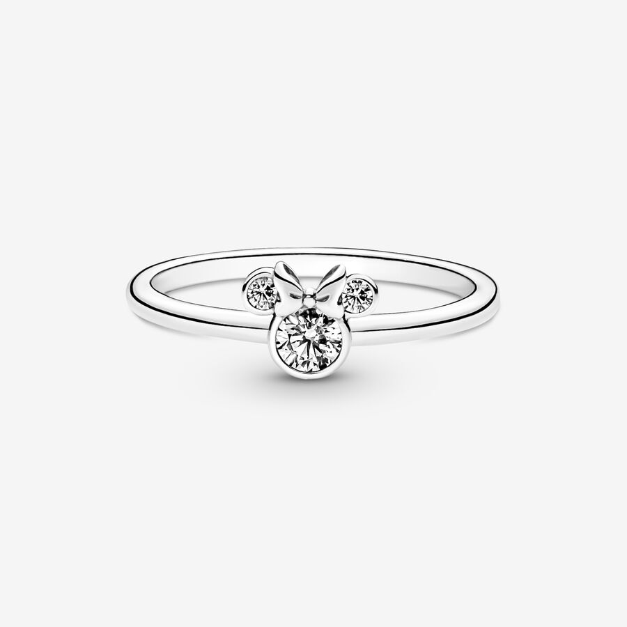 Pandora Disney Minnie Mouse Sparkling Head Aussage Silber | WGFHDU-145