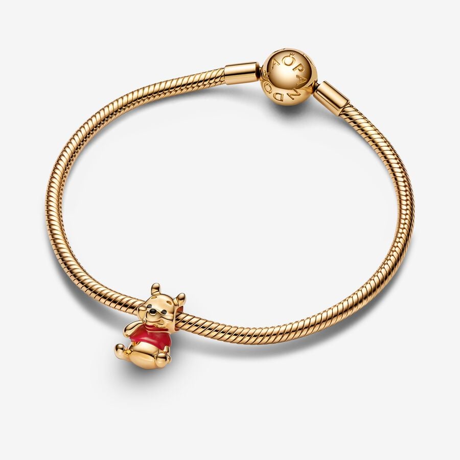 Pandora Disney Winnie the Pooh Bear Charms Gold | KYESVZ-291