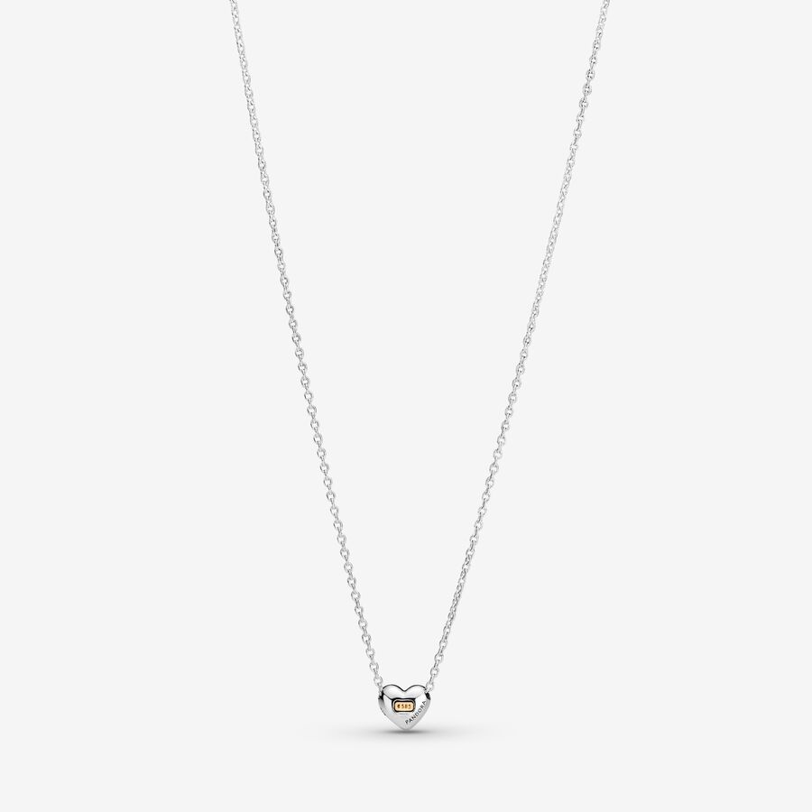 Pandora Domed Golden Collier Anhänger Two-tone | BWVENF-594