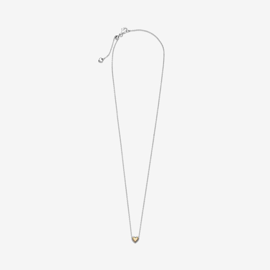 Pandora Domed Golden Collier Anhänger Two-tone | BWVENF-594