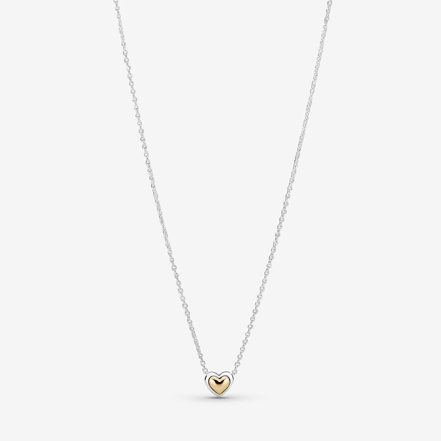 Pandora Domed Golden Collier Anhänger Two-tone | BWVENF-594