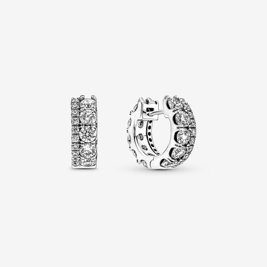 Pandora Double Pave Band Silber | PKWAUC-014