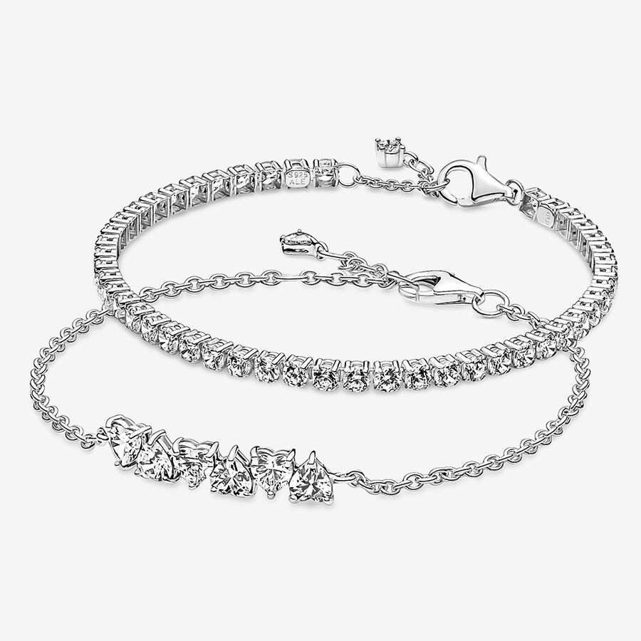 Pandora Endless Hearts Sparkling Non-Charms Mehrfarbig | KQCJSV-210