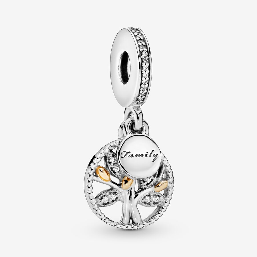 Pandora Family Means Everything Golden Keychain Charms Mehrfarbig | FWHNLB-726