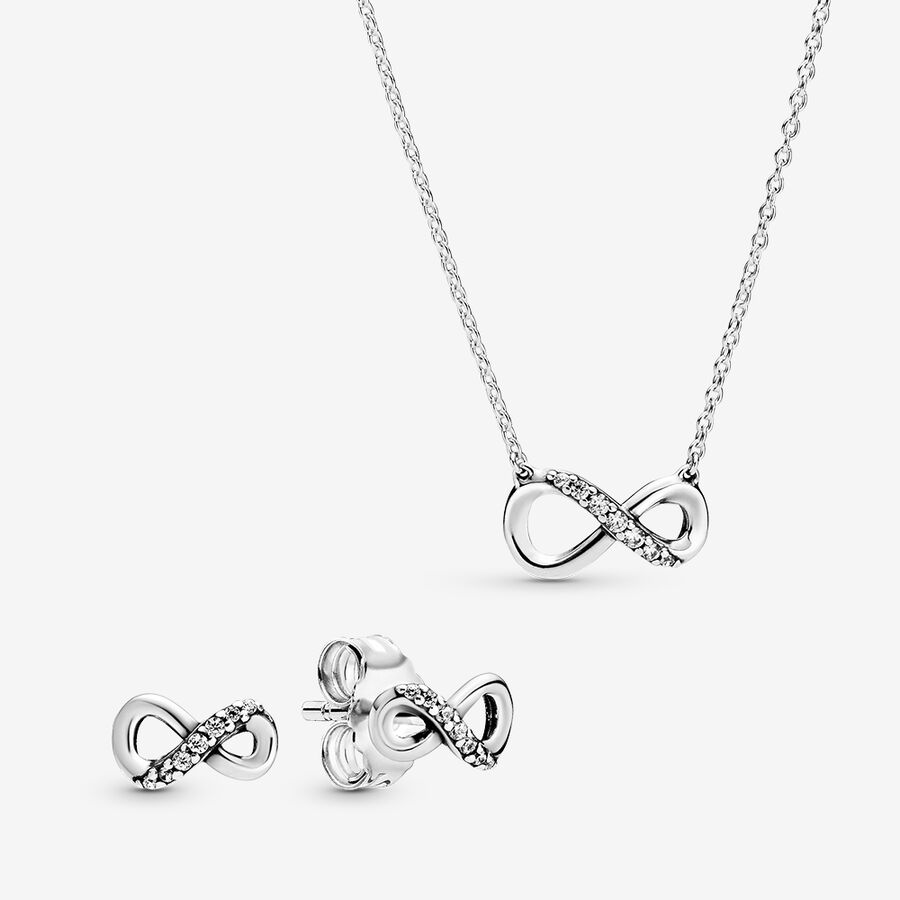 Pandora Forever Friends Halsketten- Und Ohrring-sets Silber | VWGXDC-628