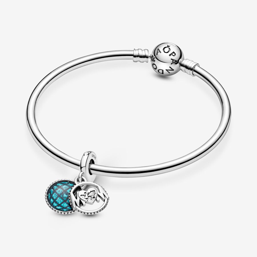 Pandora Glitter Globe Mom Baumeln Silber | NDMESJ-716