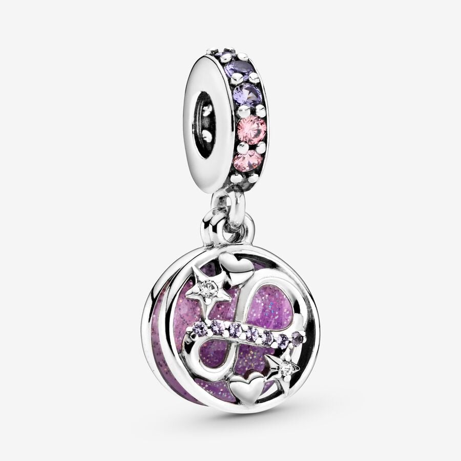 Pandora Glittering Infinity Hearts & Stars Baumeln Silber | ZJHCDI-078