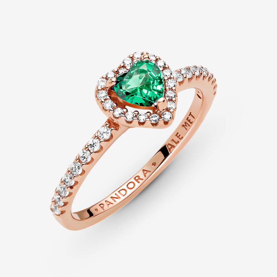 Pandora Green Princess Wishbone Stacking Ring-sets Mehrfarbig | MJAEUW-704