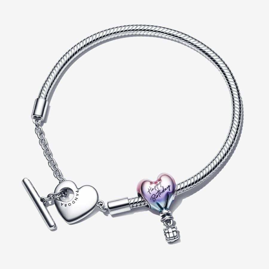 Pandora Happy Birthday Balloon T-Bar Charms Mehrfarbig | RACZFK-205