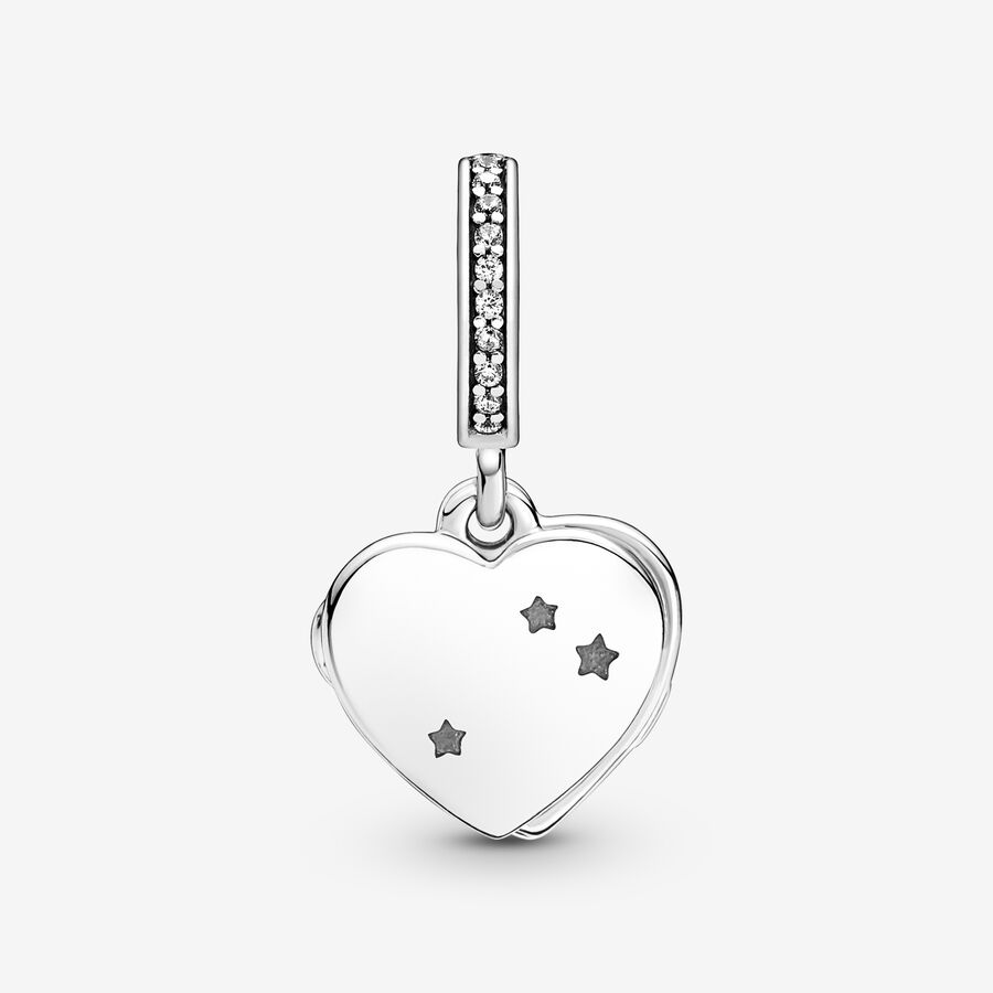 Pandora Heart Flag & Remembrance Ribbon Double Baumeln Silber | SDBANF-578