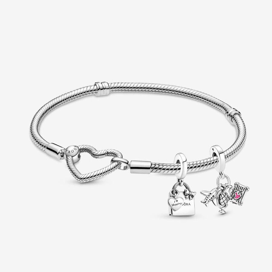 Pandora Jetsetters Charms Silber | DZBAWC-576