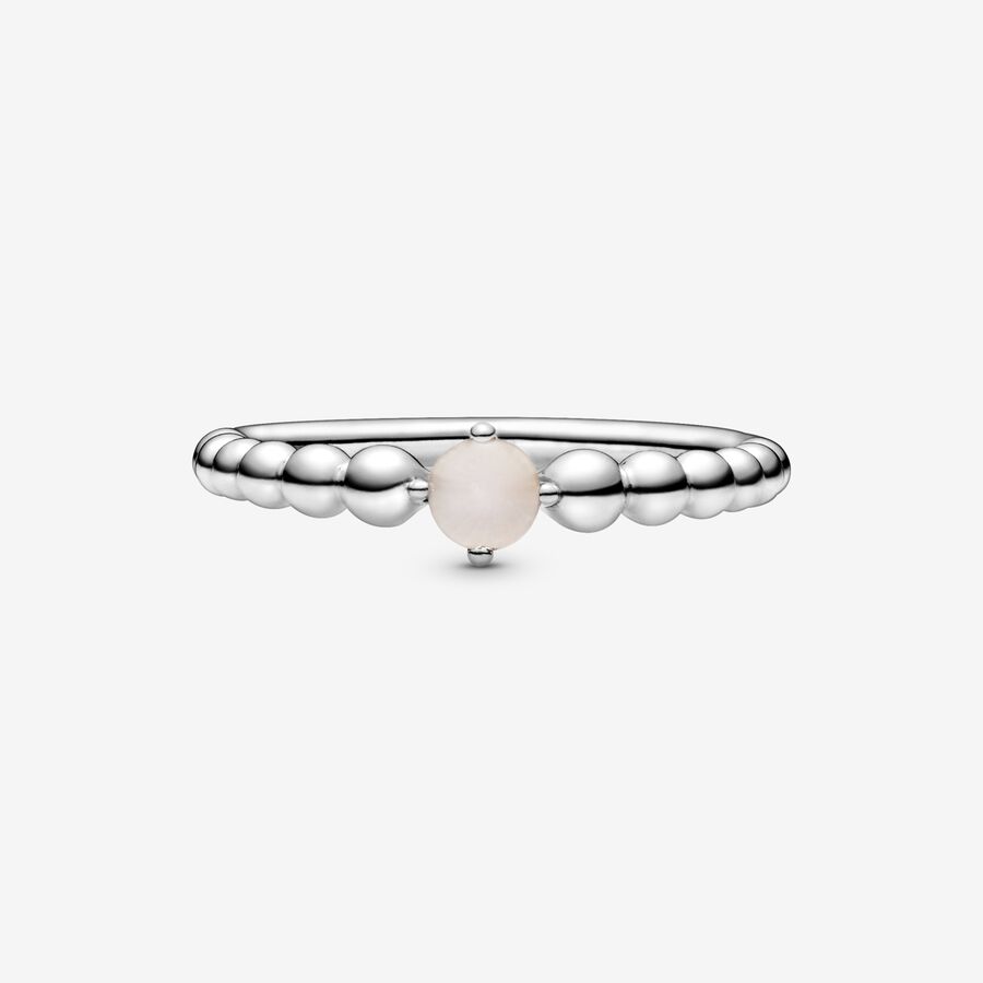 Pandora June Misty Beaded Geburtsstein Silber | HSWXZE-283