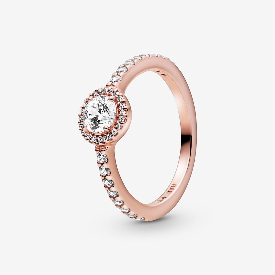 Pandora Klassische Sparkle Solitär Rosa Gold | BFILSO-520