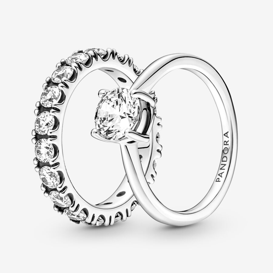 Pandora Light As Air Stacking Ring-sets Mehrfarbig | MKENGP-218