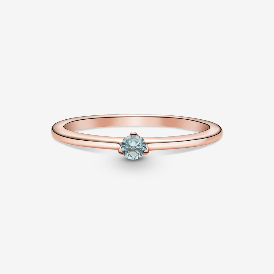 Pandora Light Blue Solitär Rosa Gold | JCWEOI-709