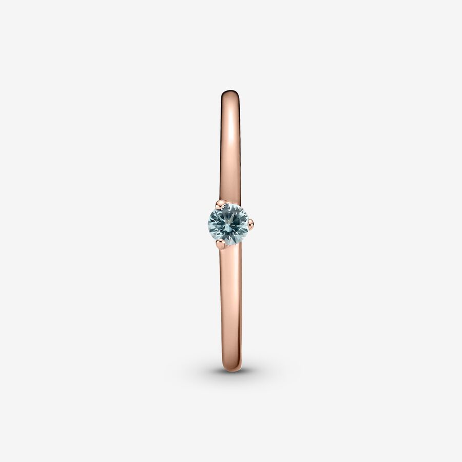 Pandora Light Blue Solitär Rosa Gold | JCWEOI-709