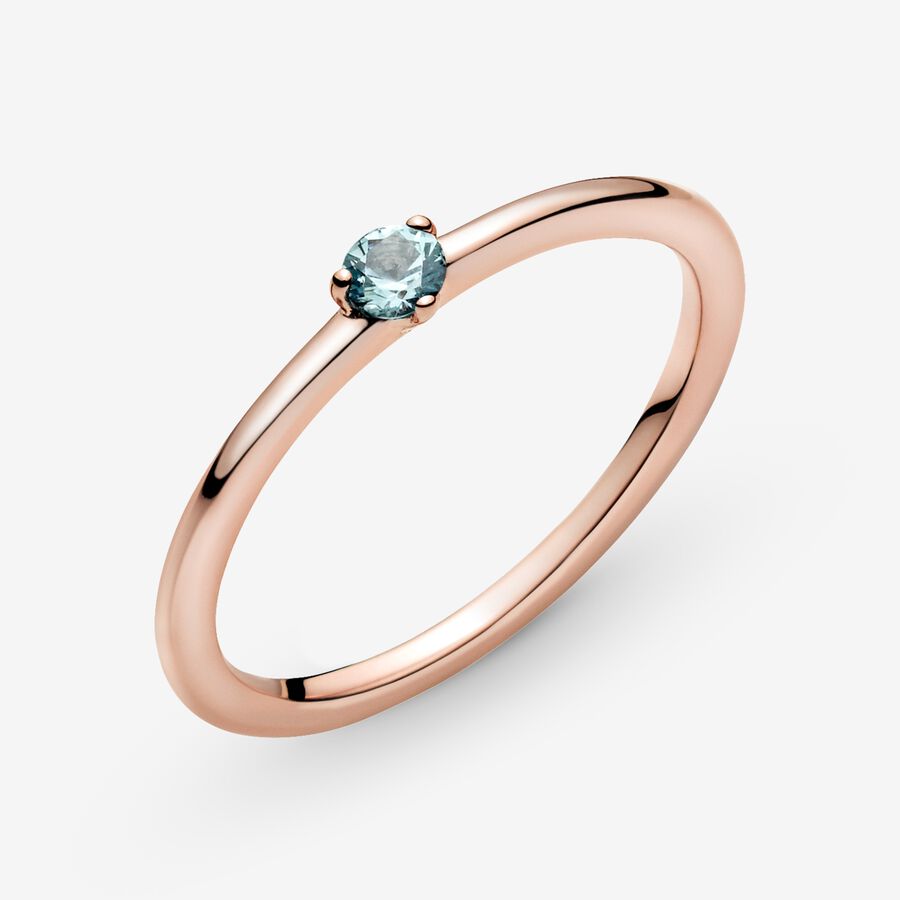 Pandora Light Blue Solitär Rosa Gold | JCWEOI-709