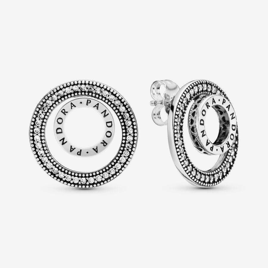 Pandora Logo Circle Halsketten- Und Ohrring-sets Mehrfarbig | LACNSP-964