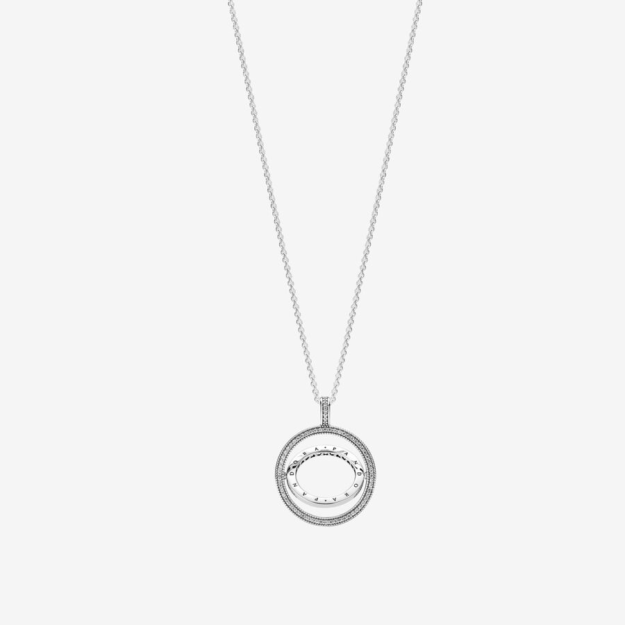 Pandora Logo Circle Kette Silber | HSTCJE-084