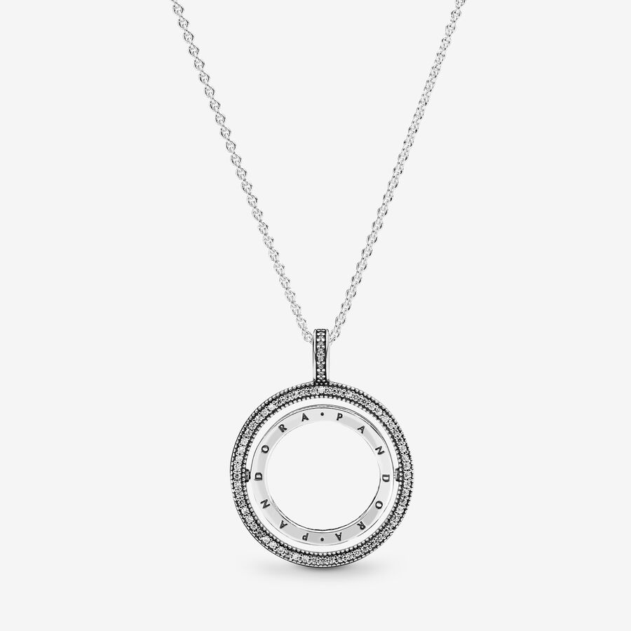 Pandora Logo Circle Kette Silber | HSTCJE-084