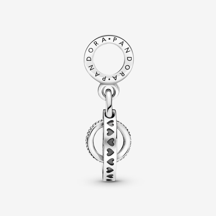 Pandora Logo Circles Baumeln Silber | PGHSFA-460