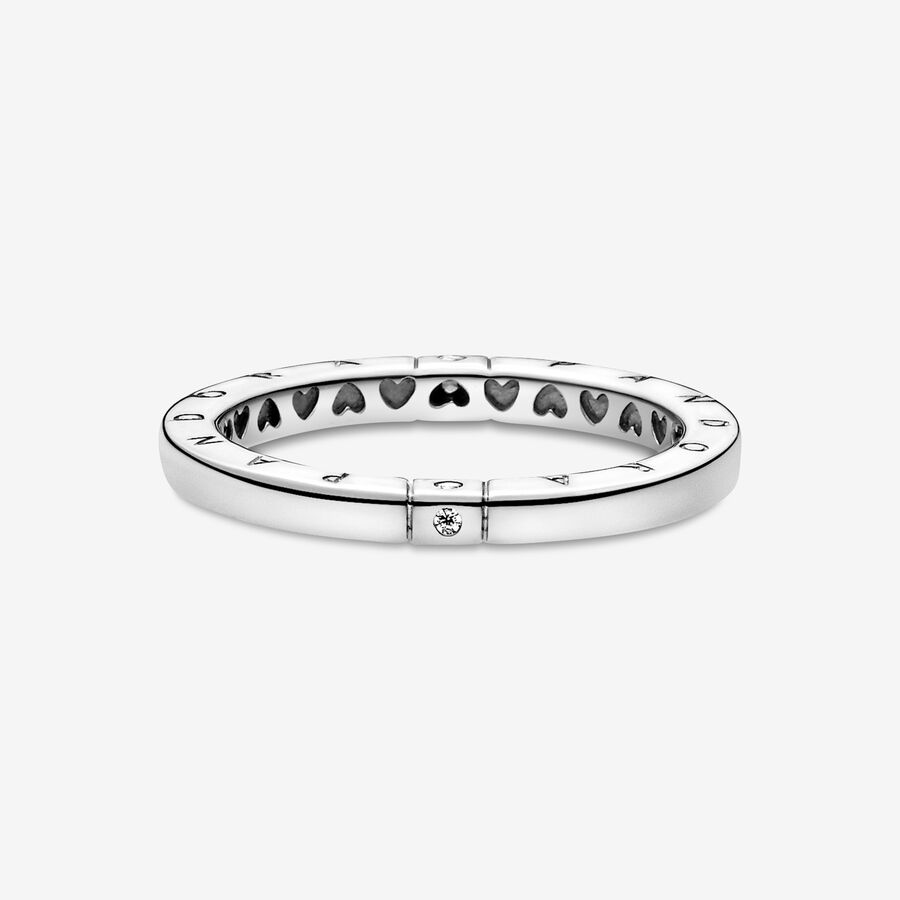 Pandora Logo & Hearts Stapelbar Silber | HWGJTF-786