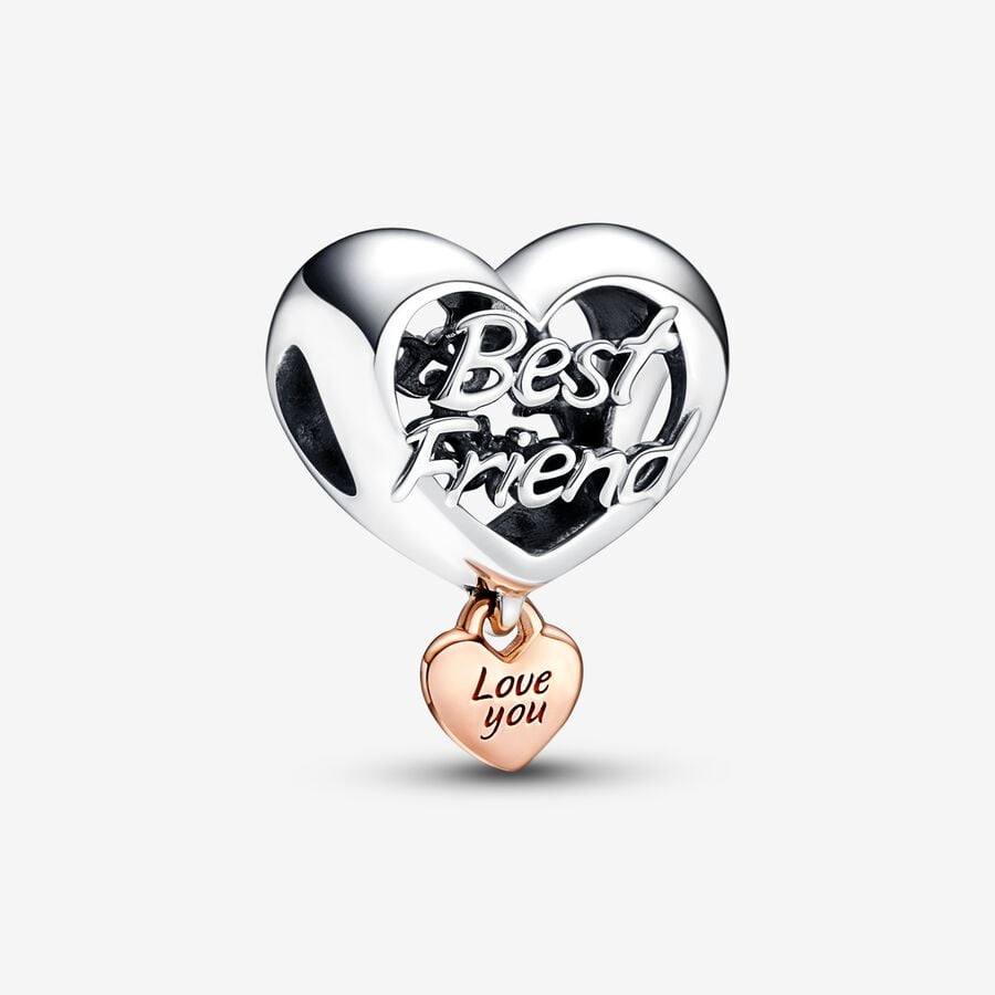 Pandora Love You Friend Charms Two-tone | UEOPHT-142