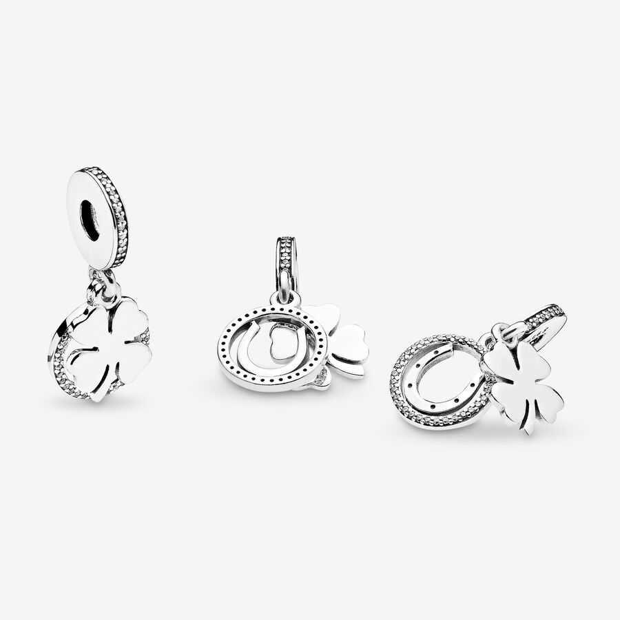 Pandora Lucky Four-Leaf Clover Baumeln Silber | TCMLHS-539