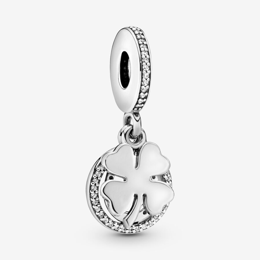 Pandora Lucky Four-Leaf Clover Baumeln Silber | TCMLHS-539