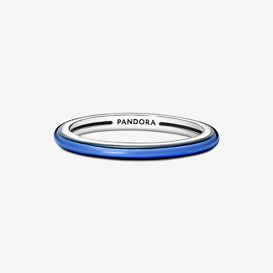 Pandora ME Electric Blue Stapelbar Silber | ZQUWCF-475