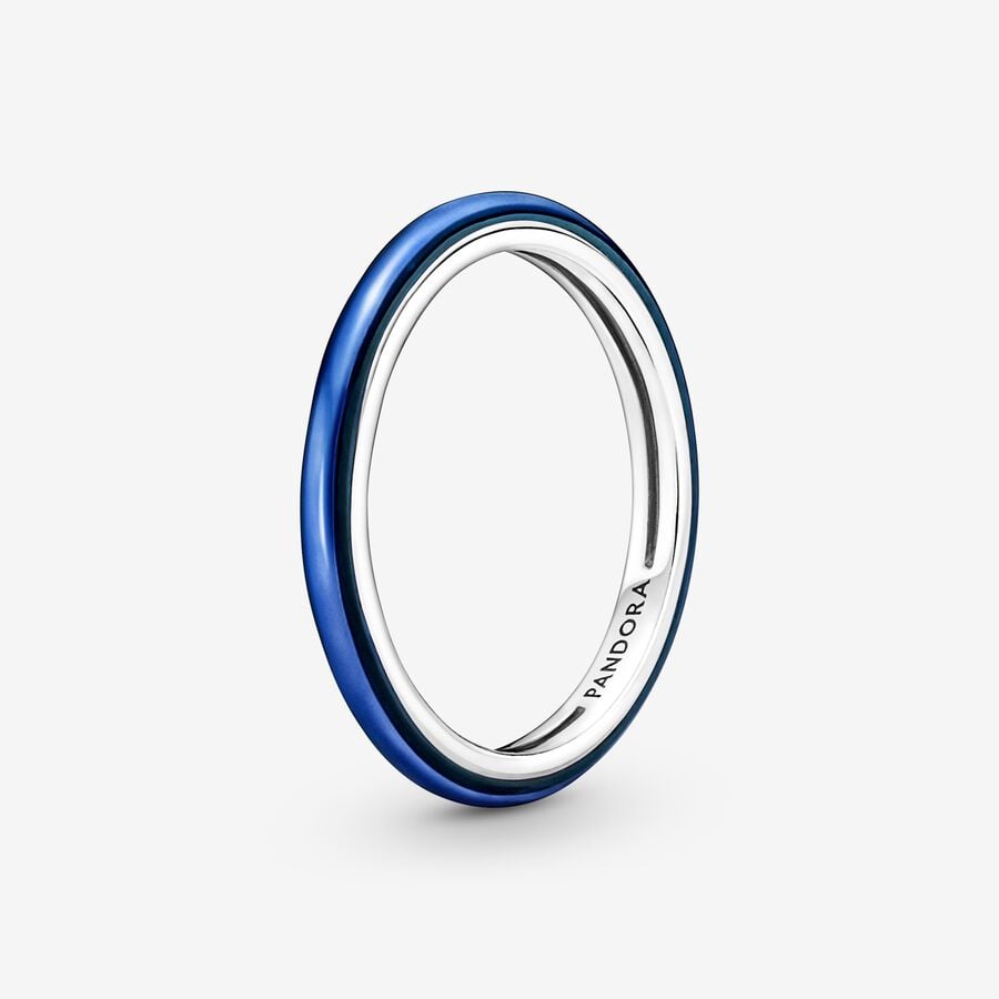 Pandora ME Electric Blue Stapelbar Silber | ZQUWCF-475