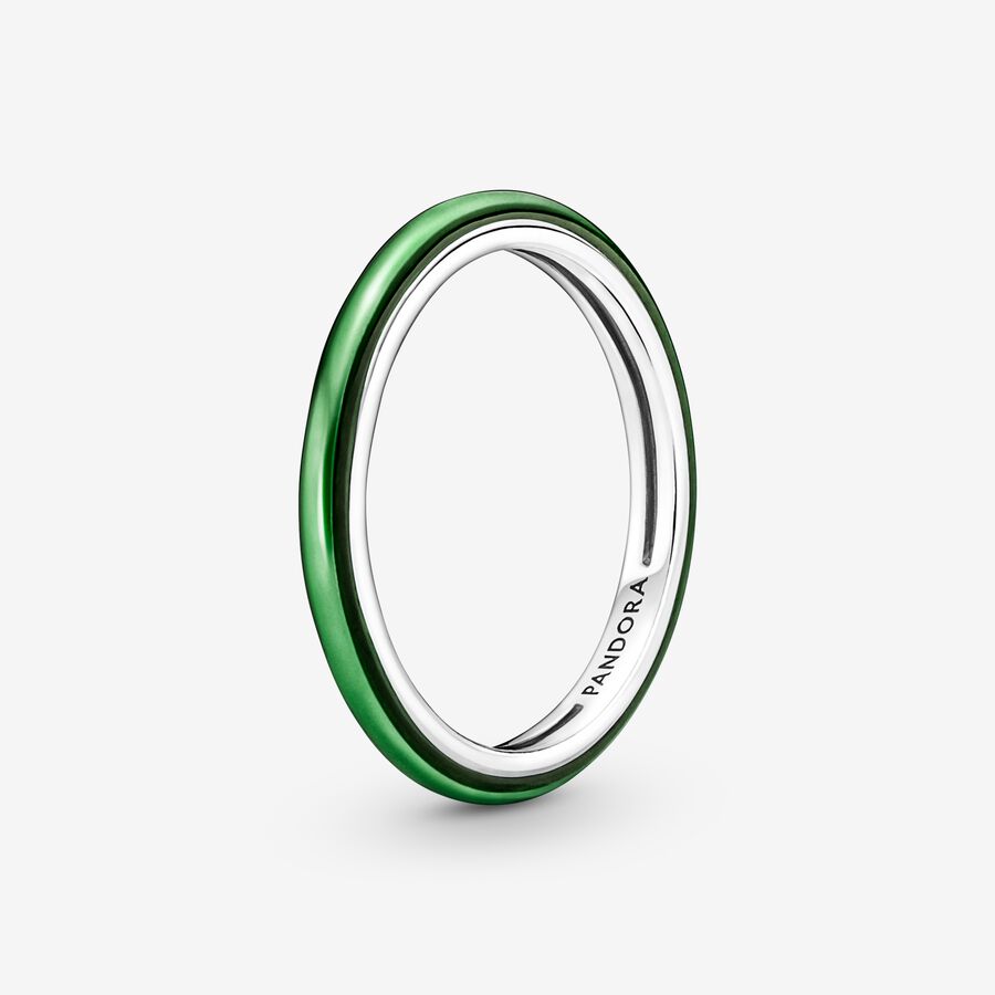 Pandora ME Laser Green Stapelbar Silber | AMDJTP-689