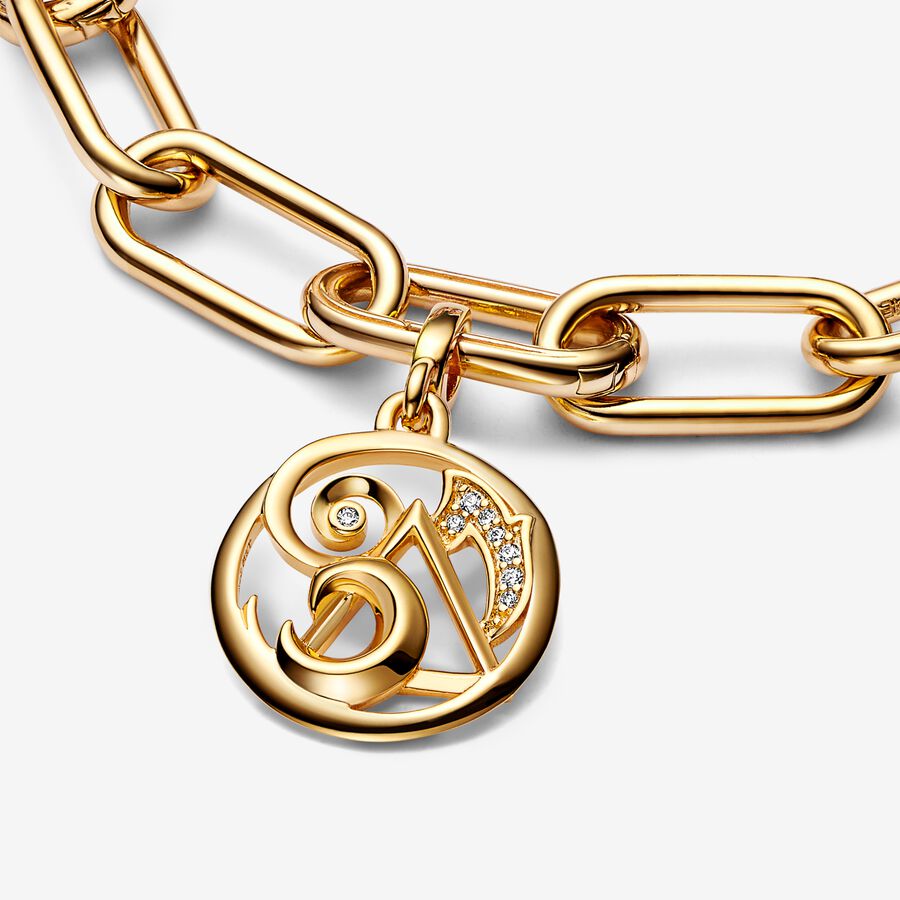 Pandora ME The Elements Medallion Anhänger Gold | CDQGXH-075