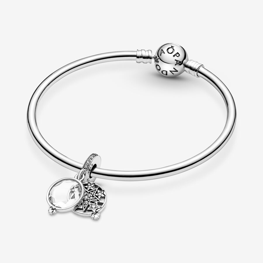 Pandora Magnified Star Double Baumeln Silber | LYAFNZ-548