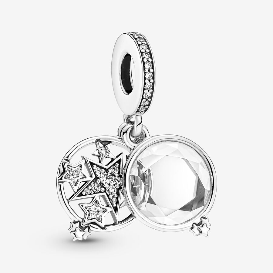 Pandora Magnified Star Double Baumeln Silber | LYAFNZ-548