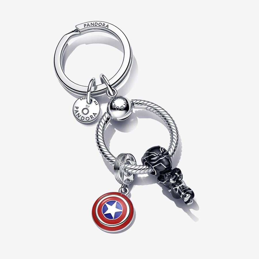 Pandora Marvel Black Panther Captain America Key Charms Mehrfarbig | QIUBFL-794