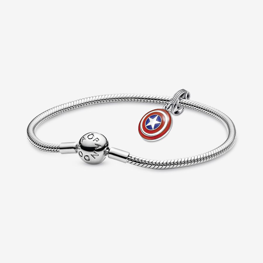 Pandora Marvel Captain America Shield Charms Mehrfarbig | HMILUQ-617