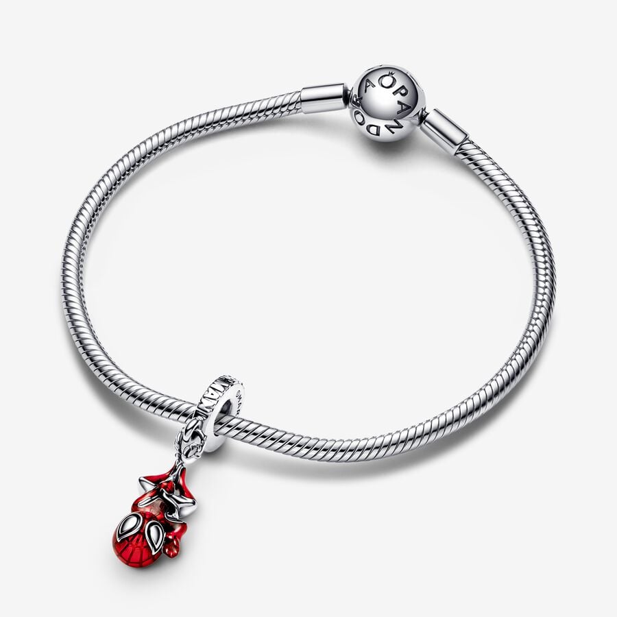 Pandora Marvel Hanging Spider-Man Baumeln Silber | ILJAOC-768